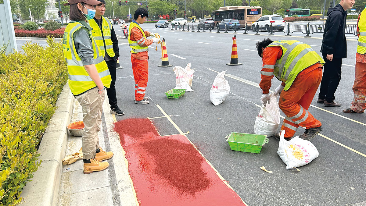 彩色防滑路面在不同路面基礎的使用