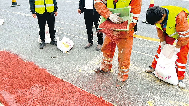 彩色防滑路面在不同路面基礎的使用